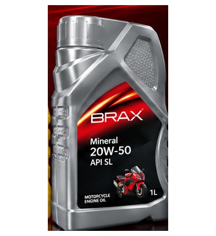 BRAX 20W-50 API SL Mineral engine oil can