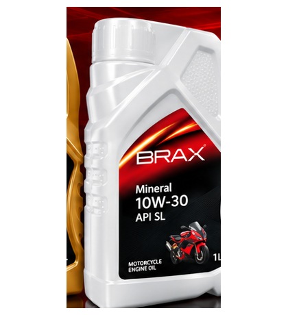 BRAX 10W-30 API SL Mineral engine oil can